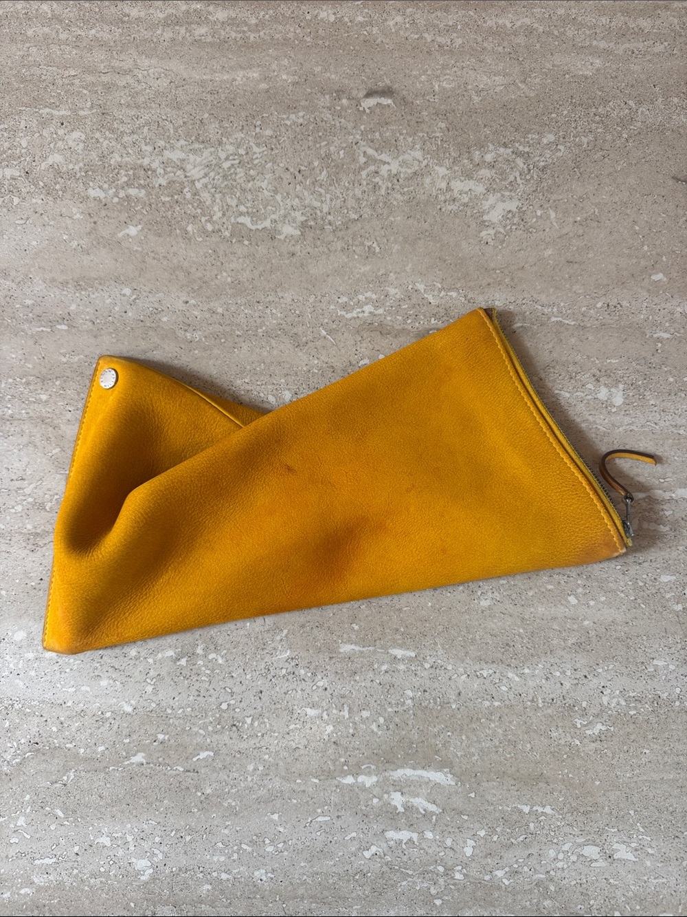 Simon Miller Yellow Leather Zip Pouch